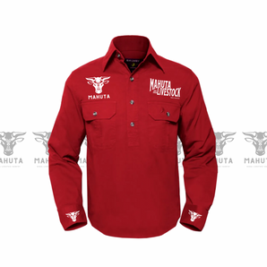 RED Work shirt heavy weighted